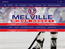 Tablet Screenshot of melvilleminorhockey.net